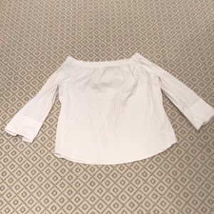 Crisp white off the should top